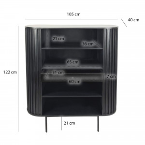 LORENT DARK tömör akác polc