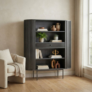 LORENT DARK tömör akác polc