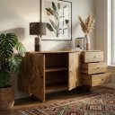 GEOMARO modern akác komód - 150cm