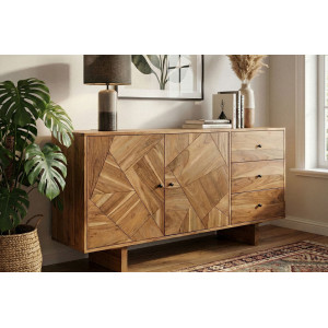 GEOMARO modern akác komód - 150cm Skyport