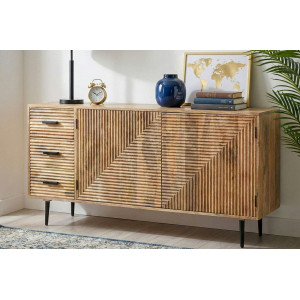 ROMNES modern mangófa komód - 160cm Skyport