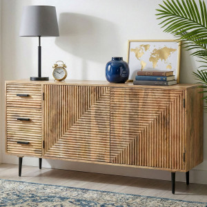 ROMNES modern mangófa komód - 160cm