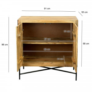 MOSAIRA modern mangófa komód - 91cm