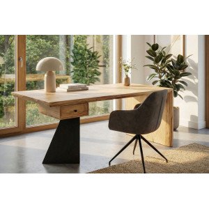 SIGNIA tömör akác íróasztal - 180cm Íróasztalok