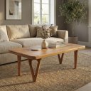 LEMANS tömör akác dohányzóasztal - 120cm