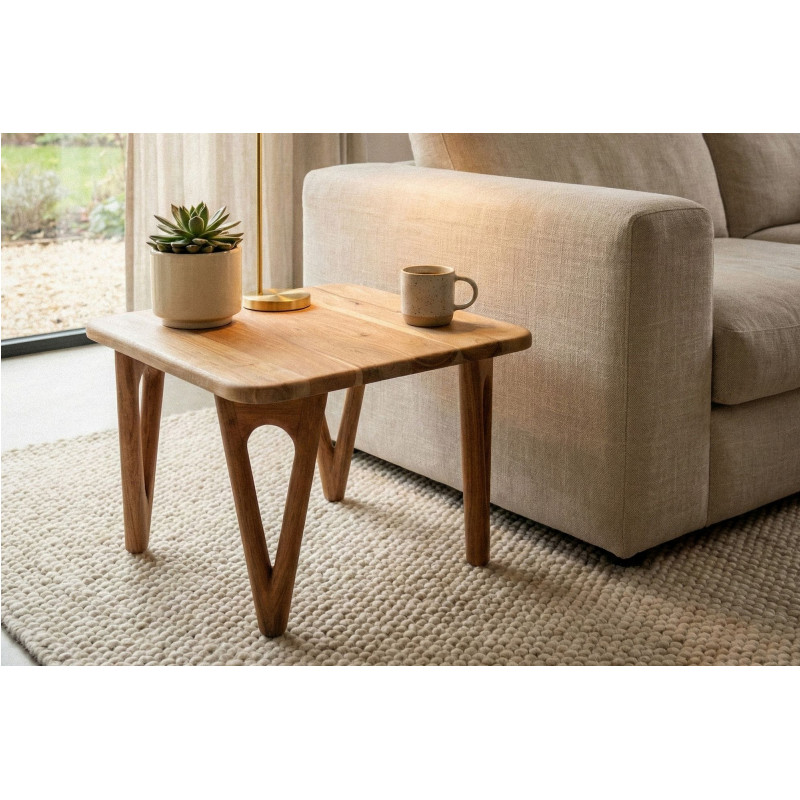 LEMANS tömör akác lerakóasztal - 60cm