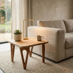 LEMANS tömör akác lerakóasztal - 60cm