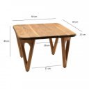 LEMANS tömör akác lerakóasztal - 60cm