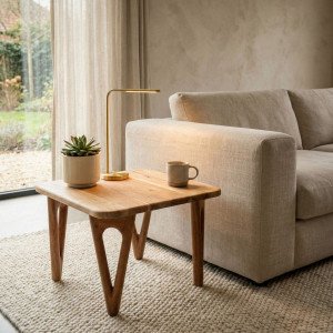 LEMANS tömör akác lerakóasztal - 60cm