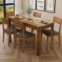 INDRAN tömör rózsafa étkezőasztal - 120cm