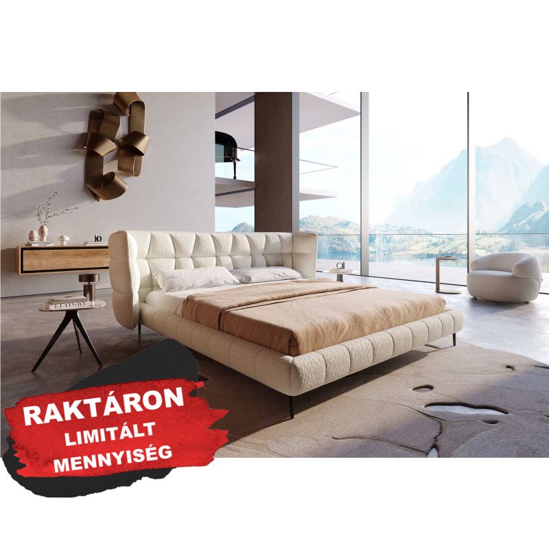 CAPULET prémium bouclé ágykeret -180cm - krém