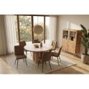 ART DECO kerek mangófa étkezőasztal - 140cm