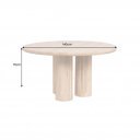 ART DECO kerek mangófa étkezőasztal - 140cm