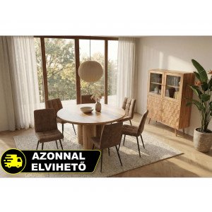 ART DECO kerek mangófa étkezőasztal - 140cm Étkezőasztalok