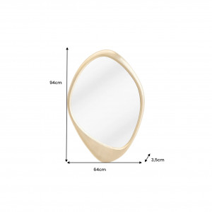 ORGANIC modern tükör - 90cm - arany