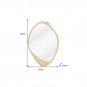 ORGANIC modern tükör - 90cm - arany