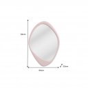 ORGANIC modern tükör - 90cm - beige/rózsaszín
