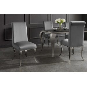 MODERN BAROCK design szék -ezüst INVICTA