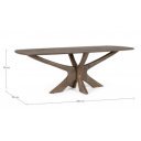 NORDEN modern mangófa étkezőasztal - 220cm