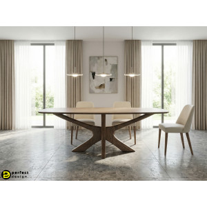 NORDEN modern mangófa étkezőasztal - 220cm