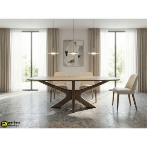 NORDEN modern mangófa étkezőasztal - 220cm