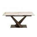 MARBEL design kerámia bővíthető étkezőasztal - 160-200cm - barna