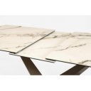 MARBEL design kerámia bővíthető étkezőasztal - 160-200cm - barna