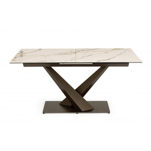 MARBEL design kerámia bővíthető étkezőasztal - 160-200cm - barna