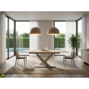 MARBEL design kerámia bővíthető étkezőasztal - 160-200cm - beige