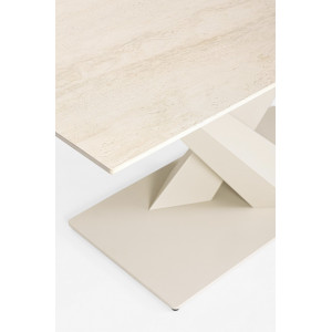 MARBEL design kerámia bővíthető étkezőasztal - 160-200cm - beige