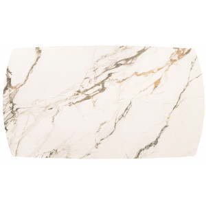 MINERAL design kerámia bővíthető étkezőasztal - 160-240cm - barna