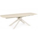 MINERAL design kerámia bővíthető étkezőasztal - 160-240cm - beige