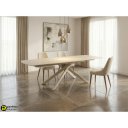 MINERAL design kerámia bővíthető étkezőasztal - 160-240cm - beige