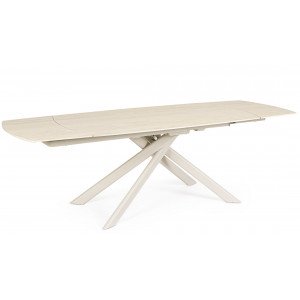 MINERAL design kerámia bővíthető étkezőasztal - 160-240cm - beige