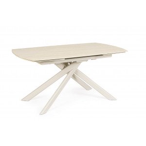 MINERAL design kerámia bővíthető étkezőasztal - 160-240cm - beige