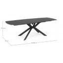 TERRIN design kerámia bővíthető étkezőasztal - 160-240cm - fekete