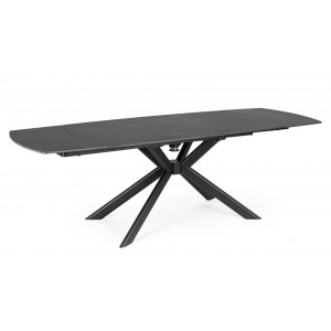 TERRIN design kerámia bővíthető étkezőasztal - 160-240cm - fekete