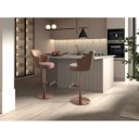 GAUDI prémium bárszék - barna/rosegold