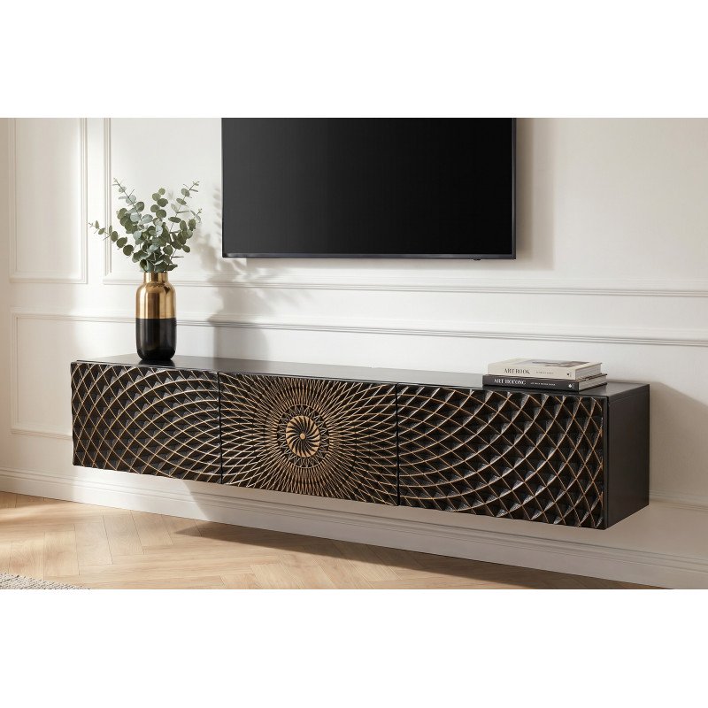 ILLUSION design mangófa fali Tv-szekrény - 160cm