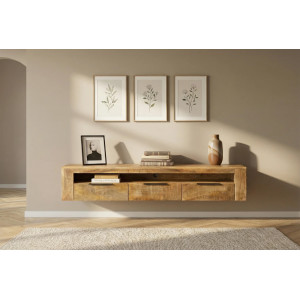 CRAFTER tömör mangófa fali  TV - szekrény - 160cm