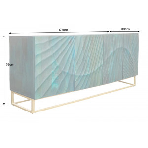 ELIXYR exkluzív mangófa komód - 177cm - türkiz