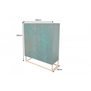ELIXYR exkluzív mangófa komód - 120cm - türkiz