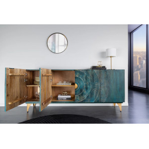 GOLDEN SUNSET komód -177cm - türkiz