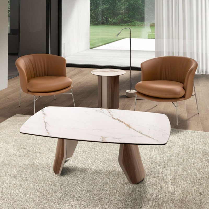 MELANTO prémium dió/kerámia dohányzóasztal - 120cm