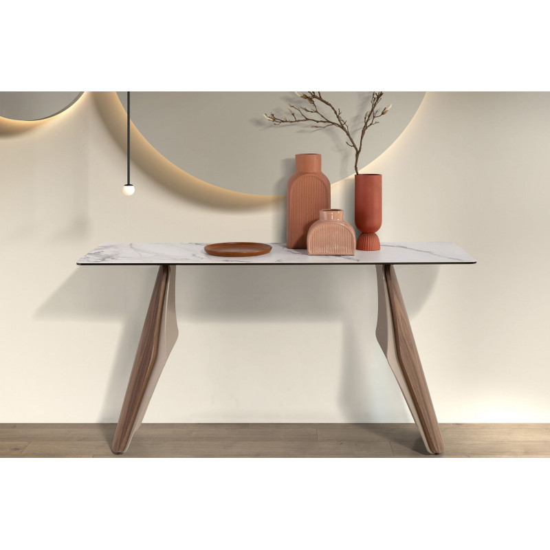 MELANTO prémium dió/kerámia konzolasztal - 150cm
