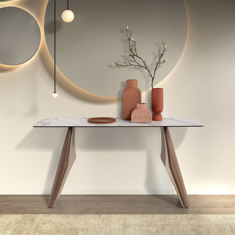 MELANTO prémium dió/kerámia konzolasztal - 150cm