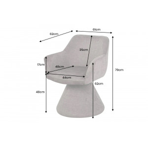AMBIENTO exkluzív szék - sötétszürke