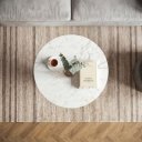 STONER kerek márvány dohányzóasztal - 60cm - fehér