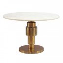 STONER kerek márvány dohányzóasztal - 60cm - fehér