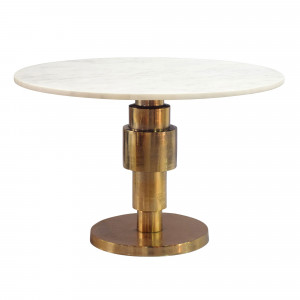 STONER kerek márvány dohányzóasztal - 60cm - fehér